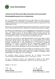 Thumbnail for Grundsatzerklärung der Lions in Deutschland